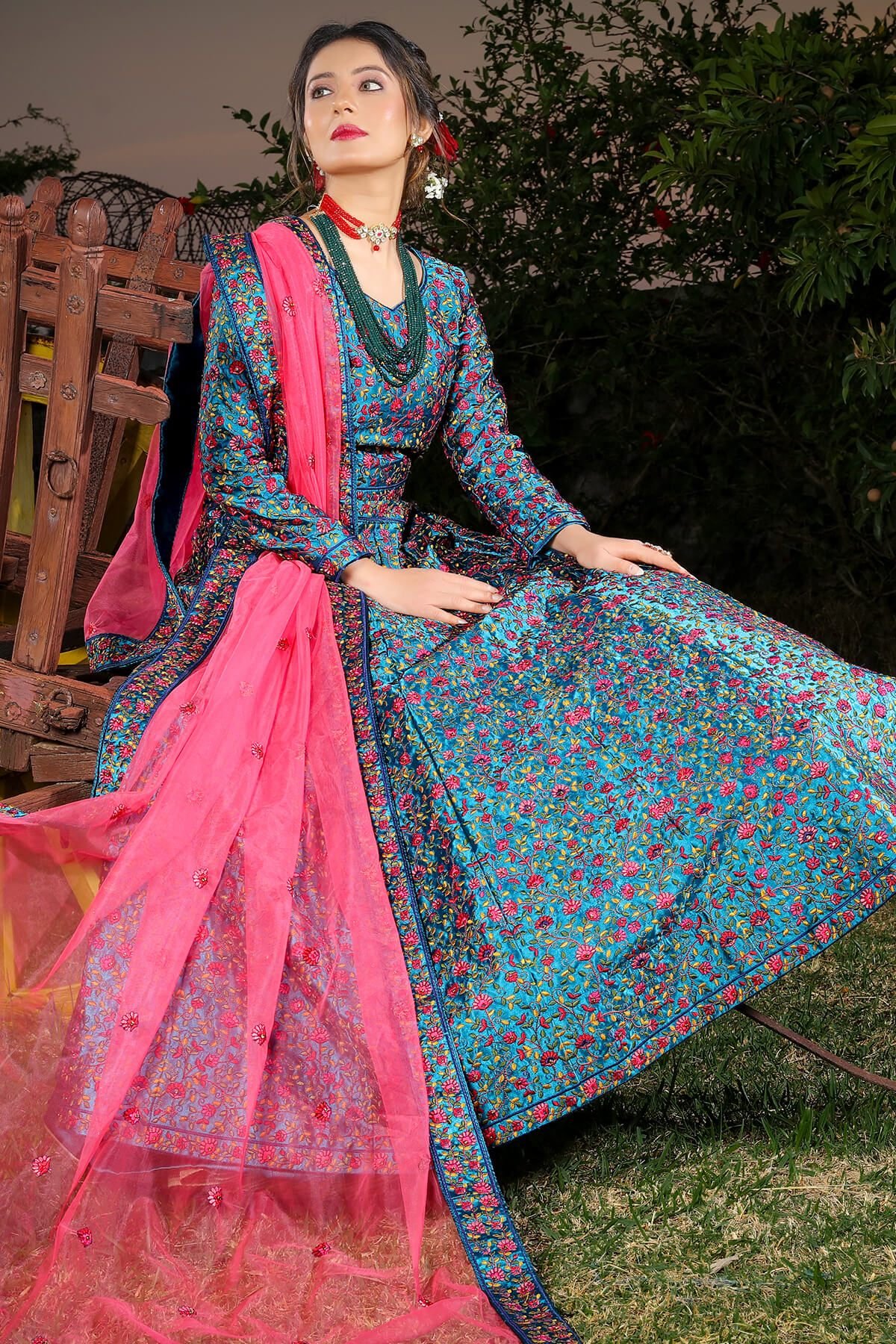 Buy FIROZI PINK at Rs. 5175 online from Chansi Trendz ETHNIC