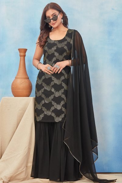 Black Sharara Set SHARARA SET