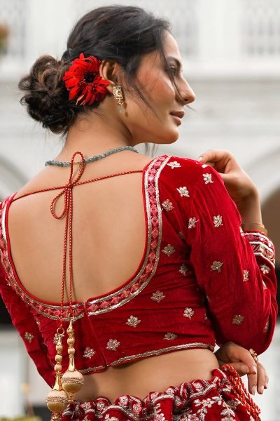 BLOOD RED BRIDAL LEHENGA BRIDAL LEHENGA
