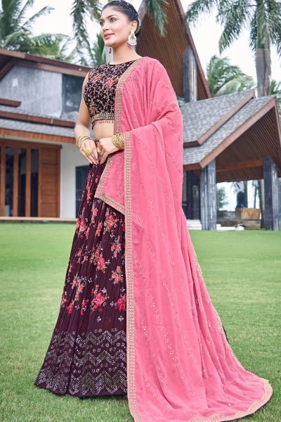 Brown Girlish Lehenga  GIRLISH LEHENGA