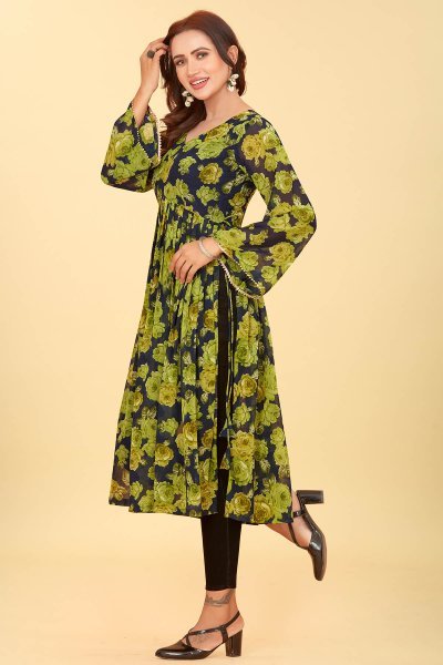 Flower Print Kurta KURTA 