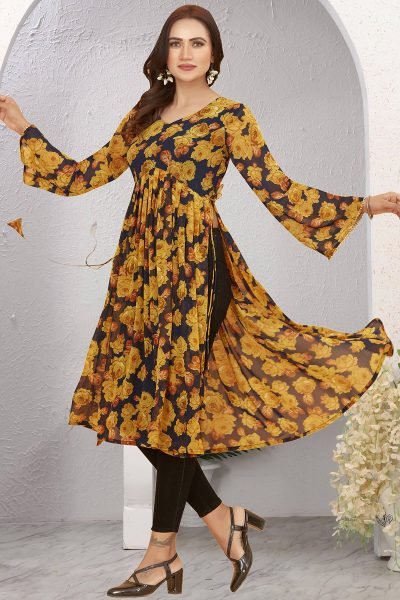Flower Print Kurta KURTA 