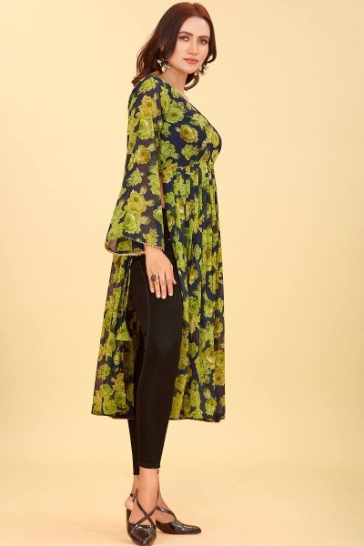 Flower Print Kurta KURTA 