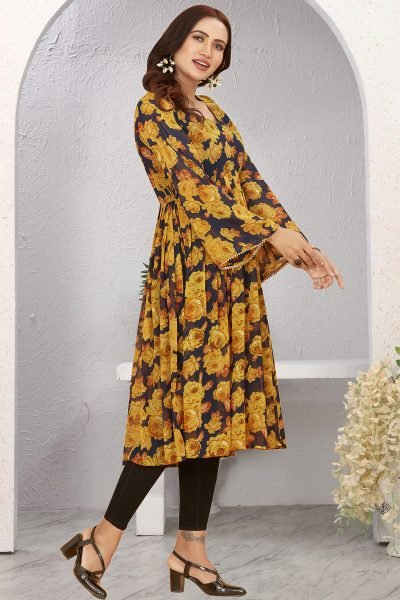 Flower Print Kurta KURTA 