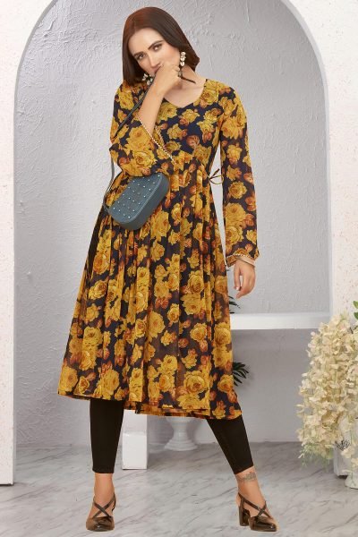 Flower Print Kurta KURTA 