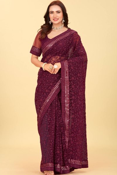 Gota Worked Net Saree SAREES
