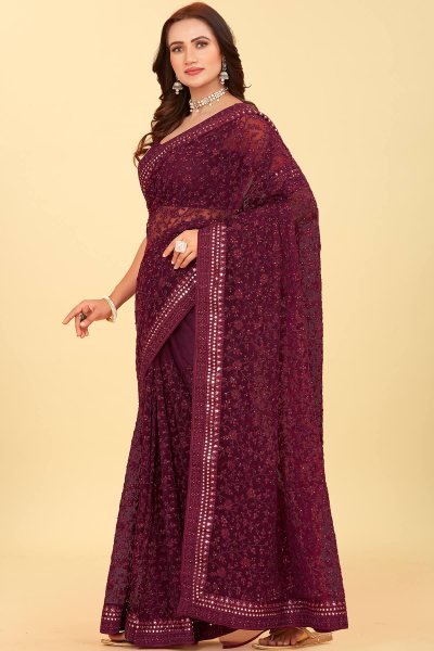 Gota Worked Net Saree SAREE