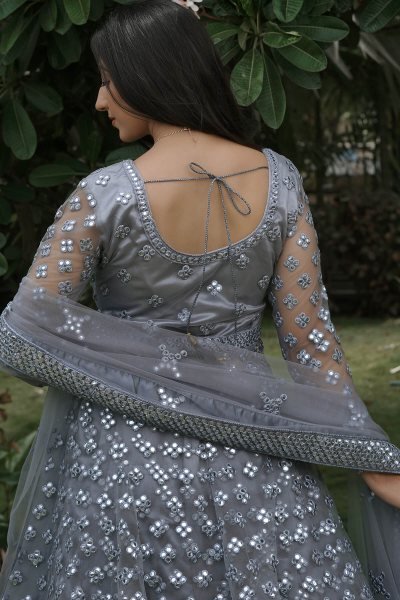 GREY ETHNIC LEHENGA