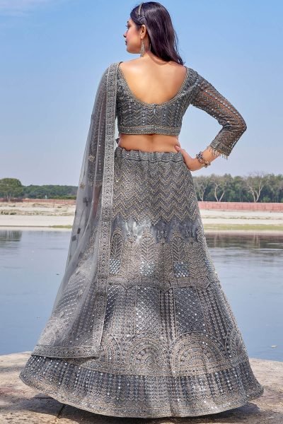 GREY ETHNIC LEHENGA