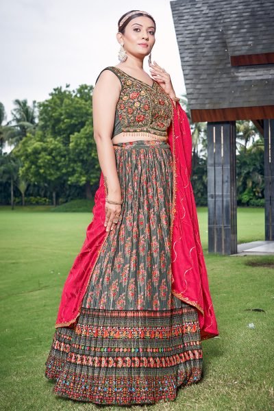 Handworked and Digital Printed Lehenga Choli GIRLISH LEHENGA