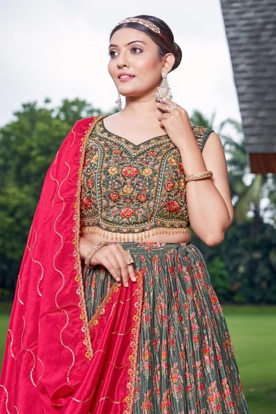 Handworked and Digital Printed Lehenga Choli GIRLISH LEHENGA