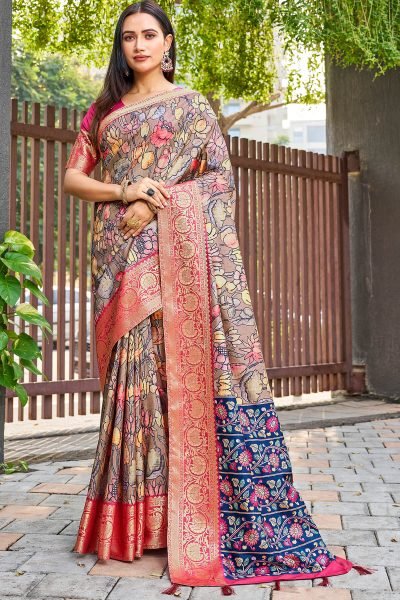 Kalamkari Print Silk Saree SAREE