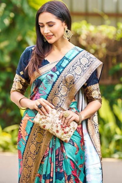 Kalamkari Print Silk Saree SAREE