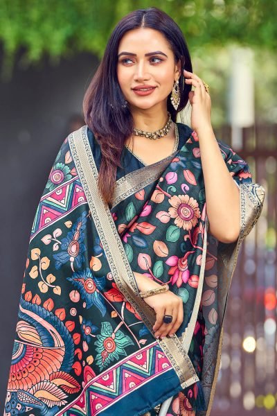Kalamkari Print Silk Saree SAREE