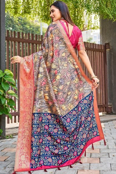 Kalamkari Print Silk Saree SAREE