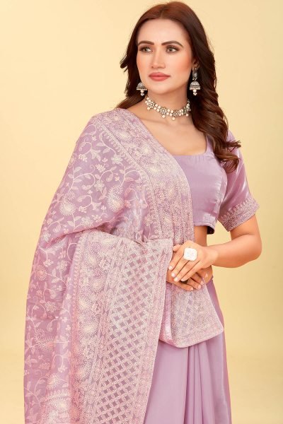 Kashmiri Worked Organza Saree SAREE