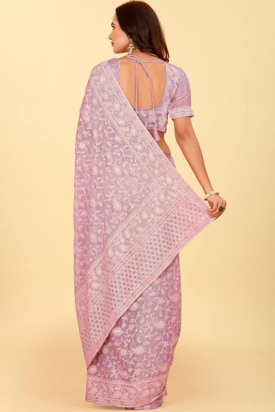 Kashmiri Worked Organza Saree SAREE