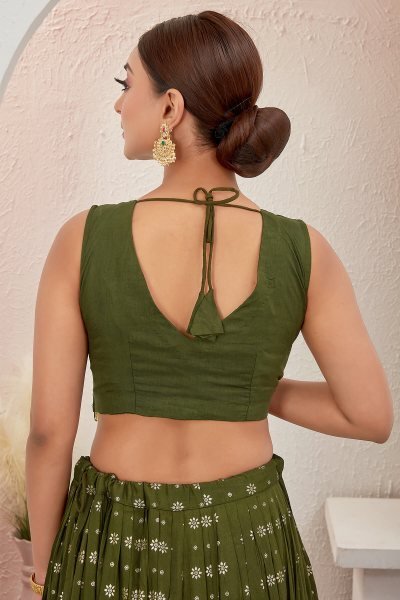 Mehendi Jacquard Lehenga Choli MEHENDI FUNCTION