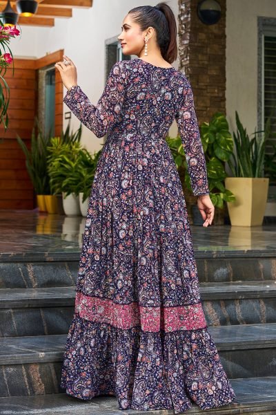 Minimal Printed Flare Dress GOWN