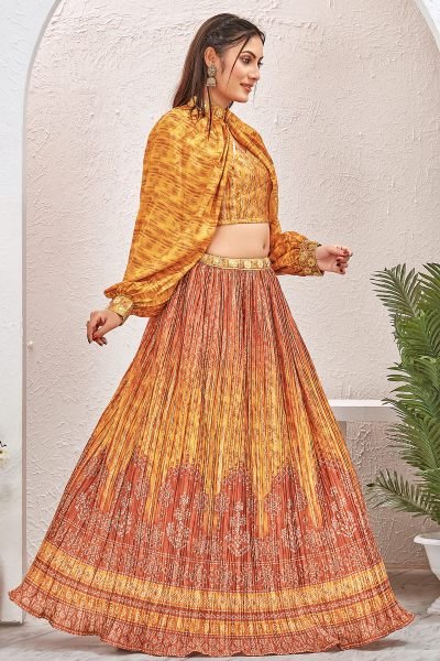Mustard Indo-Western Lehenga Set INDO-WESTERN LEHENGA