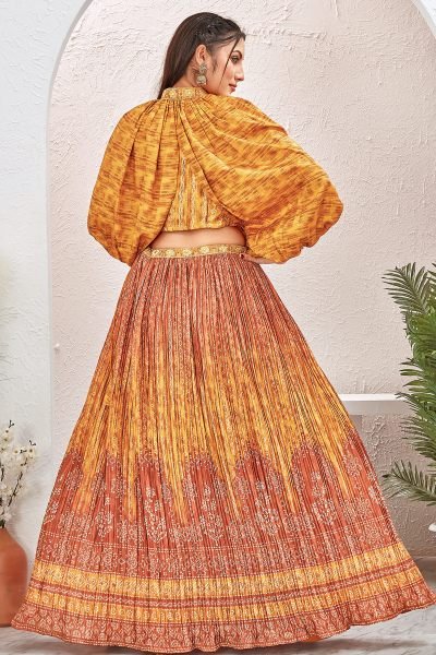 Mustard Indo-Western Lehenga Set INDO-WESTERN LEHENGA