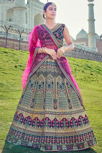 N BLUE ETHNIC LEHENGA
