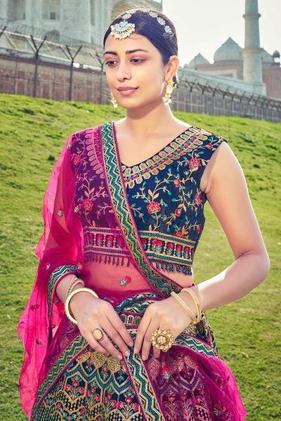 N BLUE ETHNIC LEHENGA