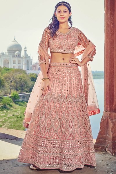 PEACH ETHNIC LEHENGA