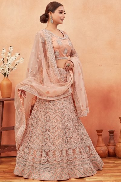 PEACH ETHNIC LEHENGA