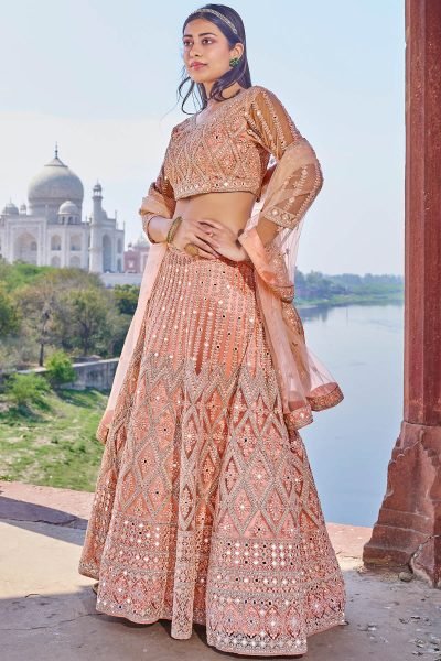 PEACH ETHNIC LEHENGA