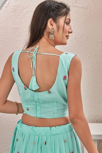 Powder Blue Lehenga Choli GIRLISH LEHENGA