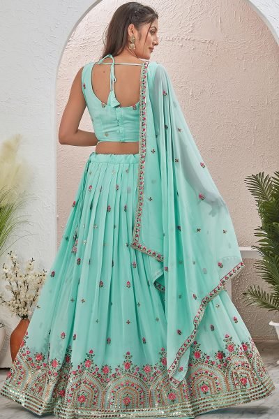 Powder Blue Lehenga Choli GIRLISH LEHENGA