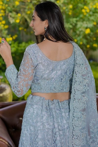 POWDER BLUE ETHNIC LEHENGA