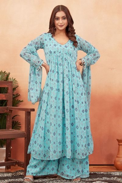 Printed Alia Cut Anarkali Kurta Set ALIA CUT KURTA SET