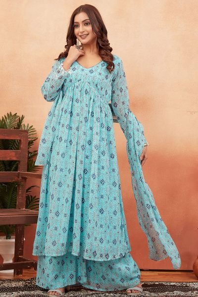 Printed Alia Cut Anarkali Kurta Set ALIA CUT KURTA SET