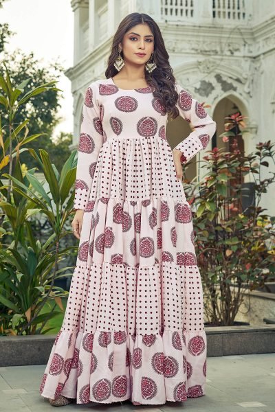 Printed Fit   Flared Maxi Ethnic Dresses Ethnic Dresses