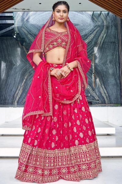 Rani Jacquard Lehenga Choli SIDERS LEHENGA