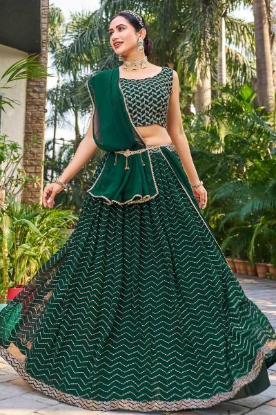 Sequins Lehenga Choli MEHENDI FUNCTION