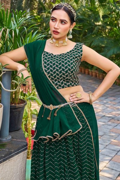 Sequins Lehenga Choli MEHENDI FUNCTION