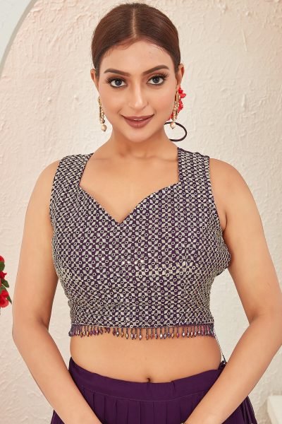 Wine Lehenga Choli SANGEET SANDHYA