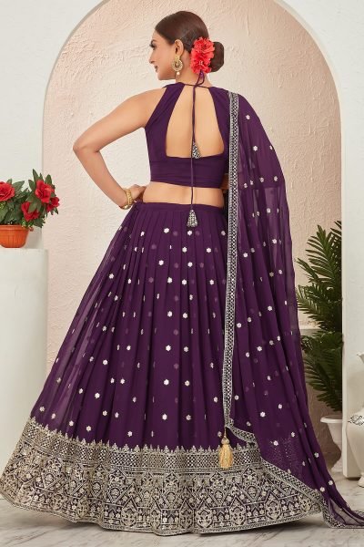 Wine Lehenga Choli SANGEET SANDHYA
