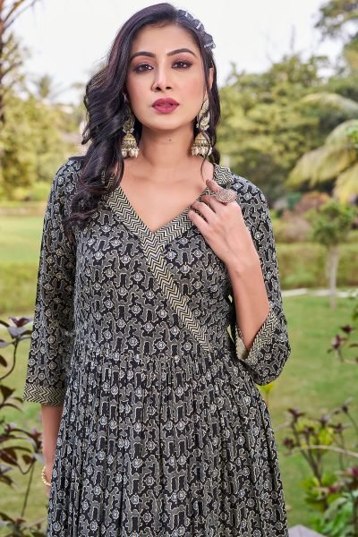 Women Angrakha Kurta with Trousers KURTA SET
