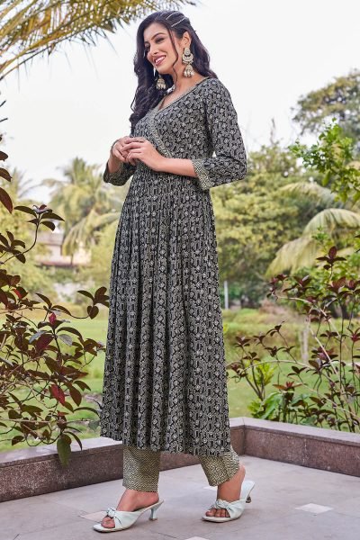 Women Angrakha Kurta with Trousers KURTA SET