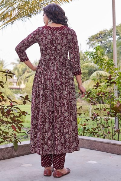 Women Angrakha Kurta with Trousers KURTA SET