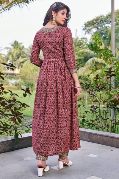 Women Angrakha Kurta with Trousers KURTA SET