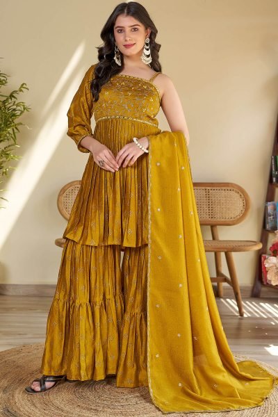 Women Embroidered Sharara Set SHARARA SET