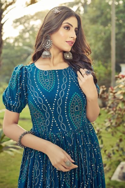 Women Printed Fit And Flare Dresses Ethnic Dresses