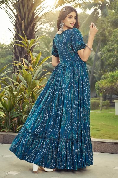 Women Printed Fit And Flare Dresses Ethnic Dresses