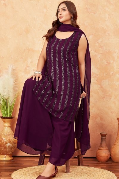 Women Sequinsed Kurta Set KURTA SET