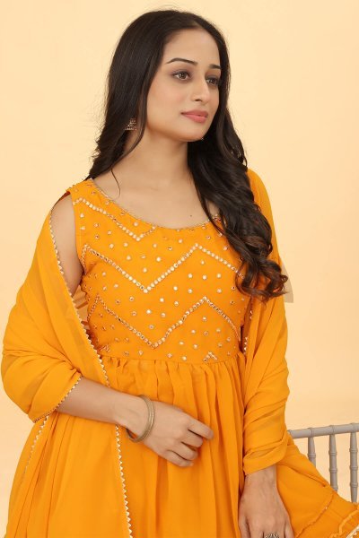 Yellow Gotaworked Lehenga Peplum HALDI LEHENGA
